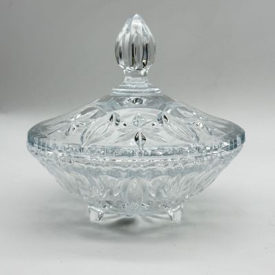 Бонбоньерка на ножках 16 см хрусталь Германия 