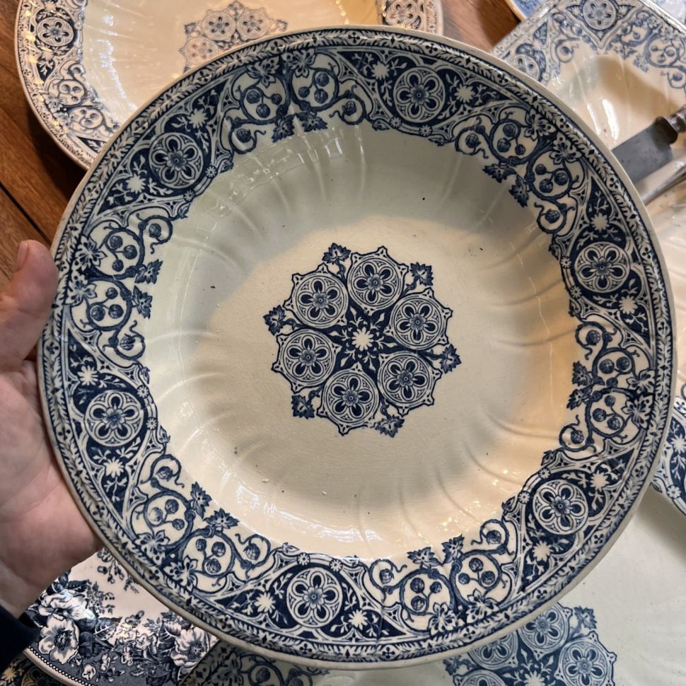 Тарелка глубокая 27 см Gien Франция 19 век