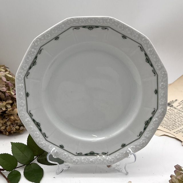 Тарелка Rosenthal Maria Classic Rose зеленый орнамент 20 см Германия 