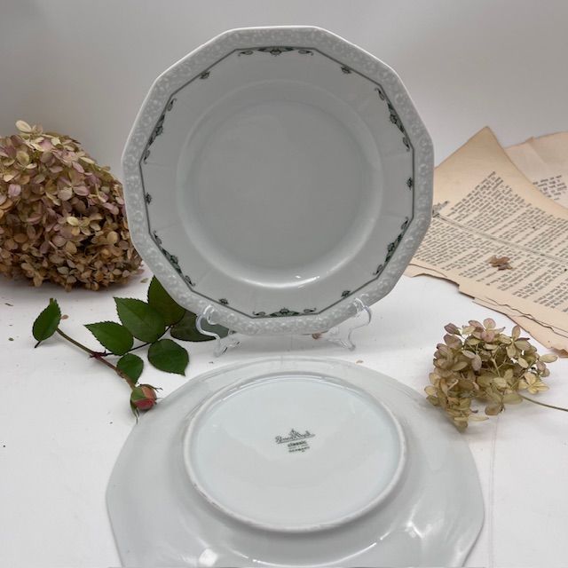 Тарелка Rosenthal Maria Classic Rose зеленый орнамент 20 см Германия 