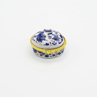 Таблетница малая Синие цветы, керамика