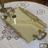 Поднос зеркало 63х31 см латунь 