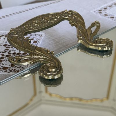 Поднос зеркало 63х31 см латунь 