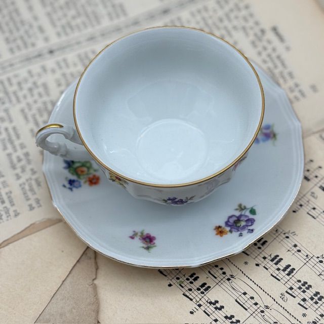 Чайная пара Furstenberg Мелкоцвет 250 мл фарфор Германия