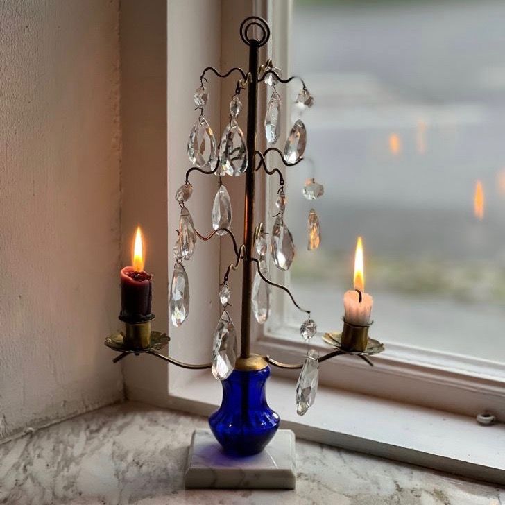 Подсвечник Жирандоль 34 см на мраморном основании