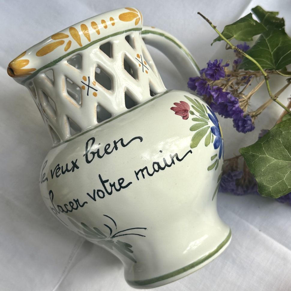 Кувшин шутиха Faienceries d'Art de Malicorne 0,6 л фаянс Франция