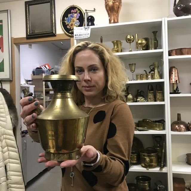 Ваза кувшин латунь 40-е годы