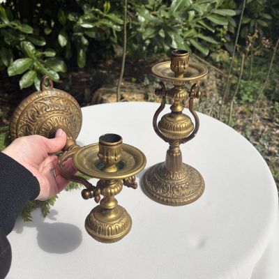 Подсвечник Корабельный маятник 26 см бронза 