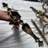 Бра настенное на 1 лампу 29 см латунь Франция   