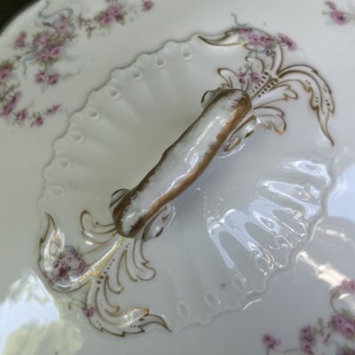 Террин на блюде Haviland Limoges 33 см фарфор Франция