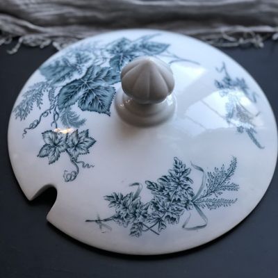 Крышка от супницы 24 см Виноградные листья зеленые, Vineta, Rörstrand, Швеция