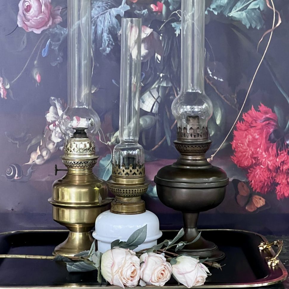 Лампа масляная 45 см латунь Франция