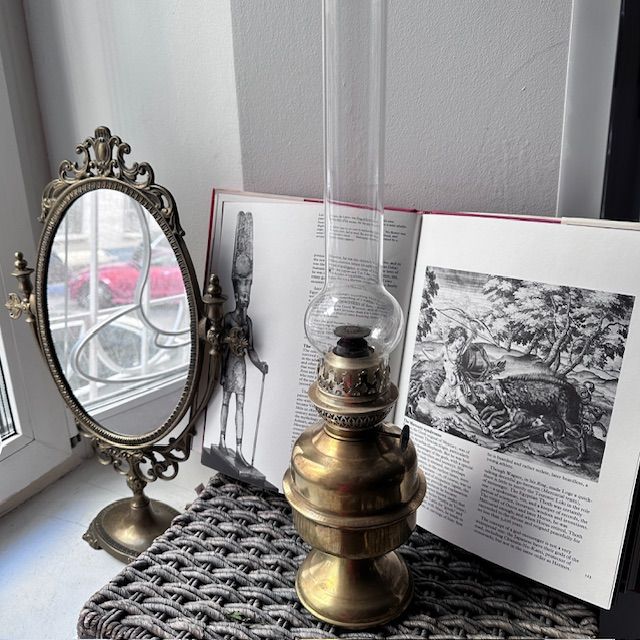 Лампа масляная 45 см латунь Франция