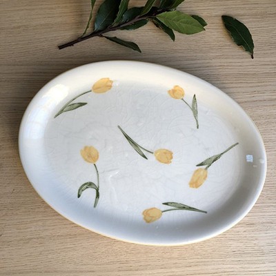 Блюдо Желтые Тюльпаны Van Cleef