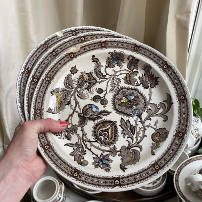 Тарелка 26 см Англия Staffordshire Ridgway Jacobean Джек бобовое зернышко