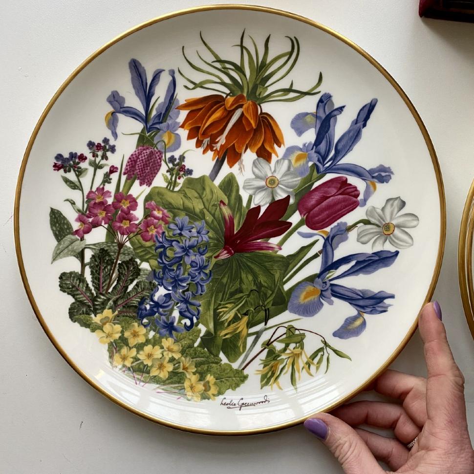 Тарелка Franklin porcelain Wedgwood Flowers of the Year Апрель 27 см