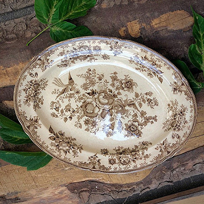 Блюдо Asiatic pheasants (Fasan) Gustavsberg Швеция 100 лет