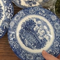 Тарелка миска Liberty blue Staffordshire 40-е гг