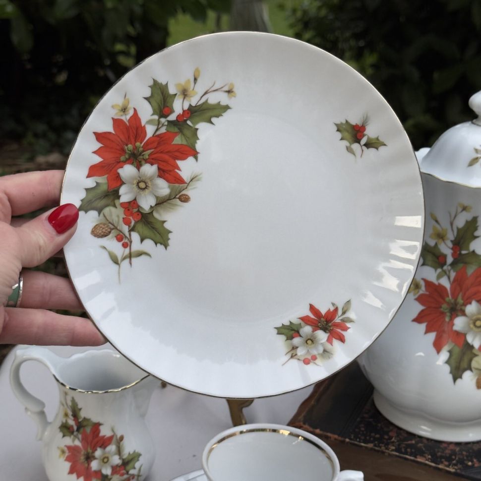 Тарелка Wunsiedel Рождественский букет 19 см Бавария   