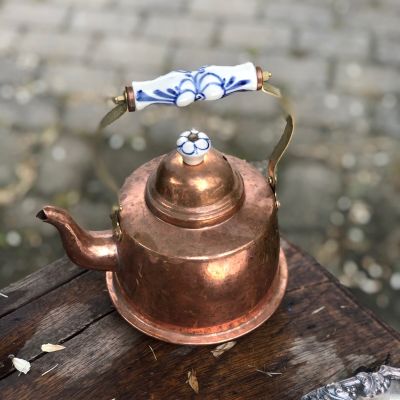 Чайник 1,2 л медь латунь керамика