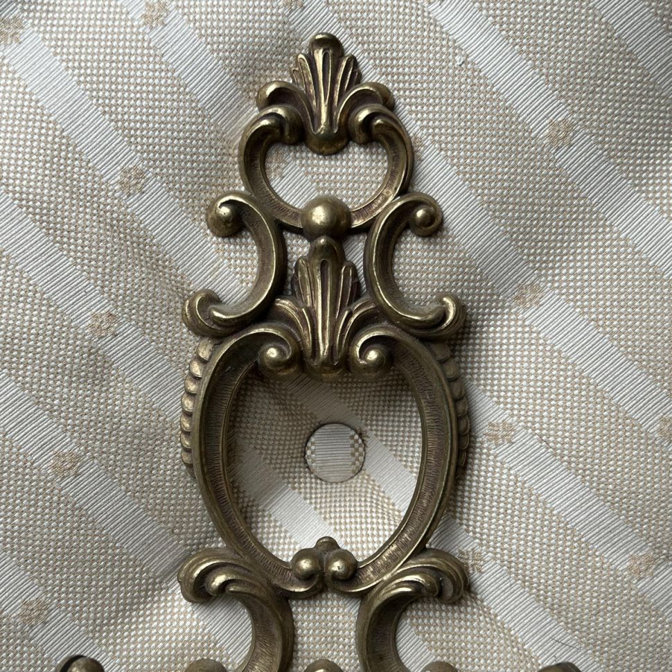 Бра настенное на 2 лампы 35 см бронза ренессанс Франция