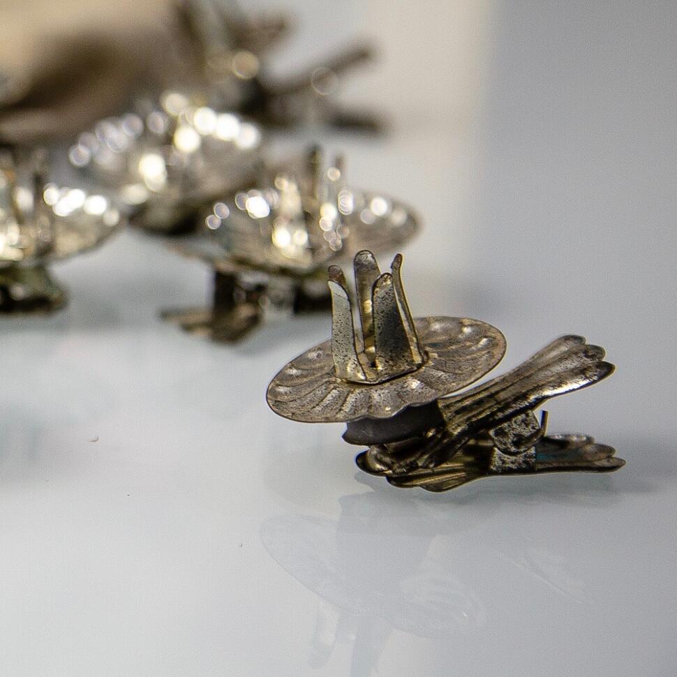 Прищепка подсвечник для елки 5 см металл