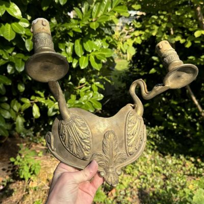 Бра настенное на 2 лампы 29 см бронза Франция     