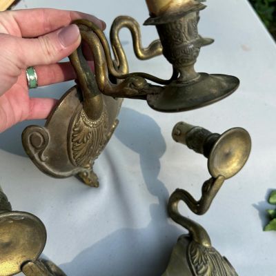 Бра настенное на 2 лампы 29 см бронза Франция     