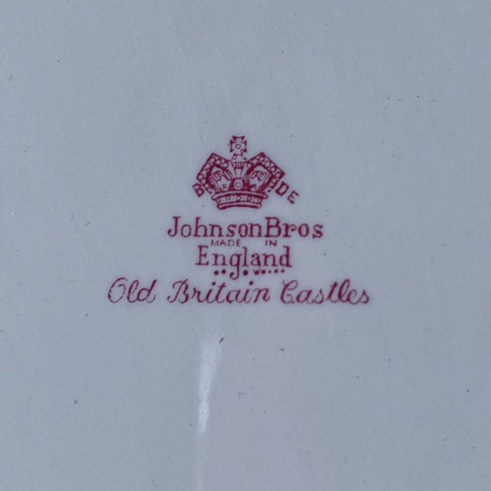 Блюдо Johnson Brothers Old Britain Castles 31 см Англия красный