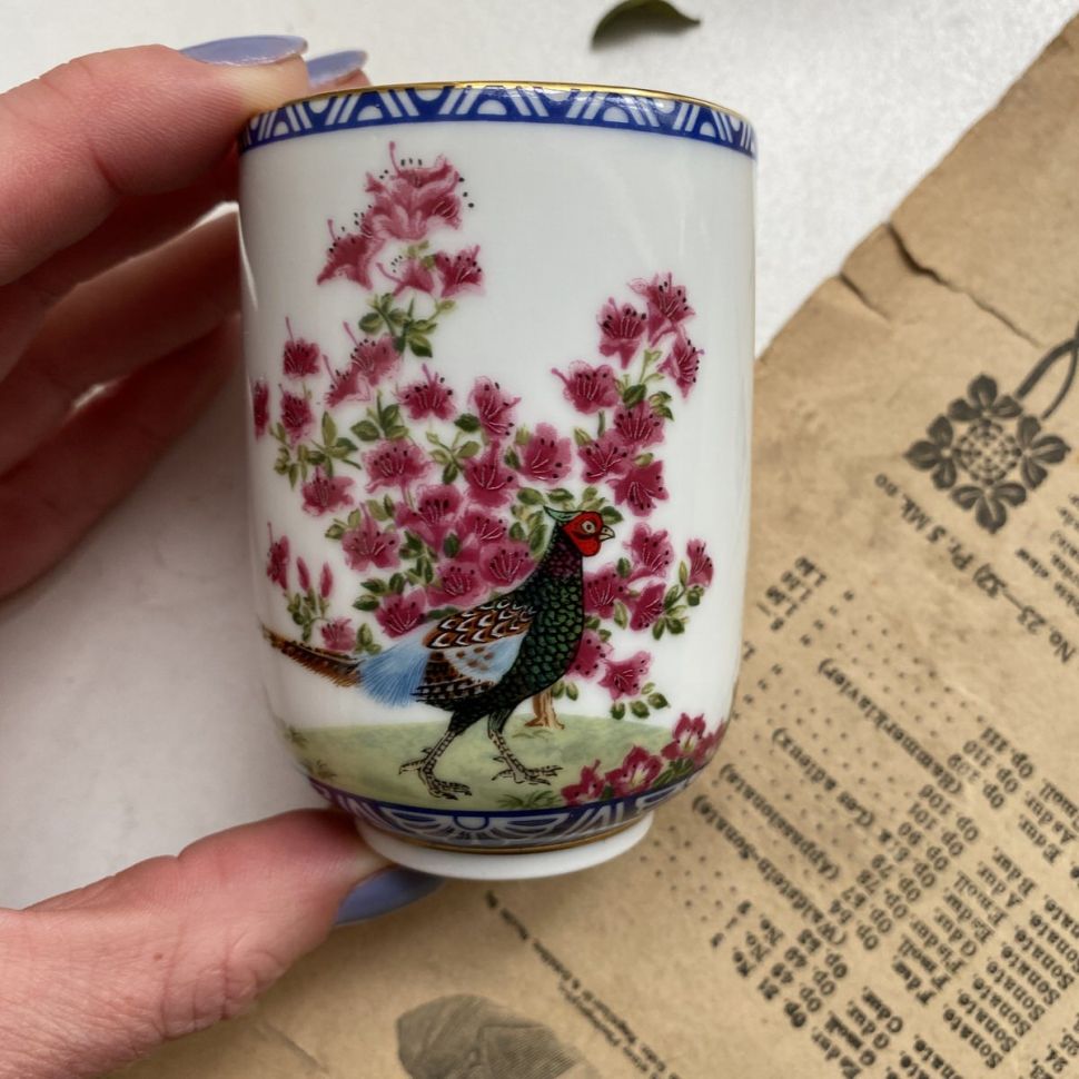 Чашка Franklin porcelain Япония 1985 г 150 мл Гранат