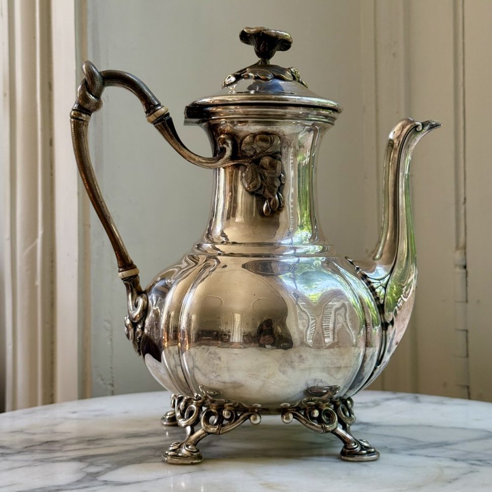 Чайник кофейник Christofle 1,3 л глубокое серебрение Франция конец XIX в.