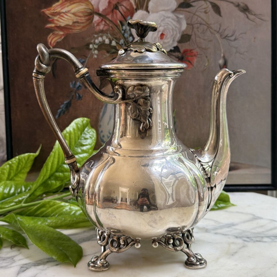 Чайник кофейник Christofle 1,3 л глубокое серебрение Франция конец XIX в.