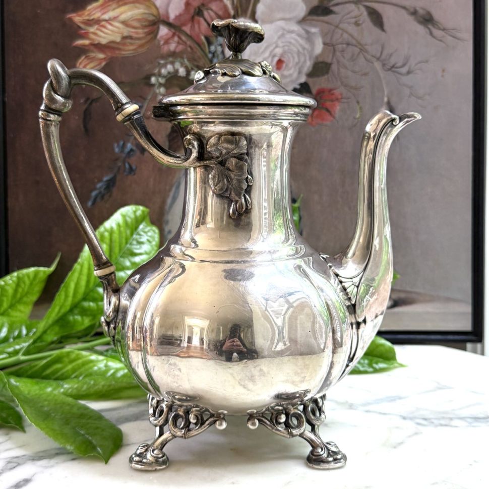 Чайник кофейник Christofle 1,3 л глубокое серебрение Франция конец XIX в.