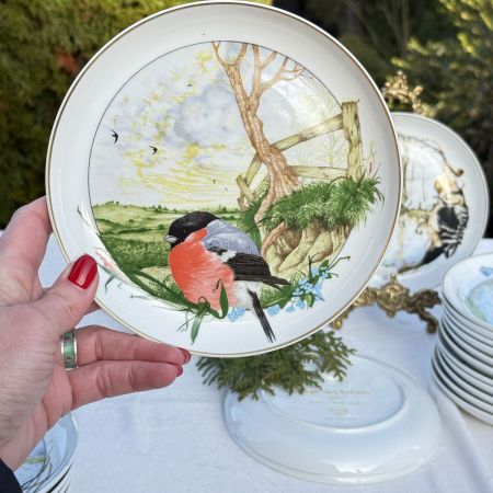 Тарелка Arzberg Birds of the Country Year Апрель 17 см фарфор Германия