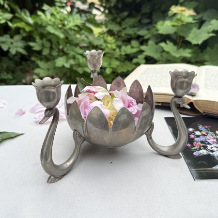 Подсвечник-роузбол на три свечи 19 см без вставки