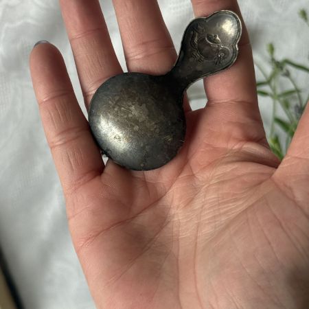 Ложка для чая Чайник 8 см серебрение
