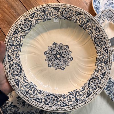 Блюдо глубокое 31 см Gien Франция 19 век