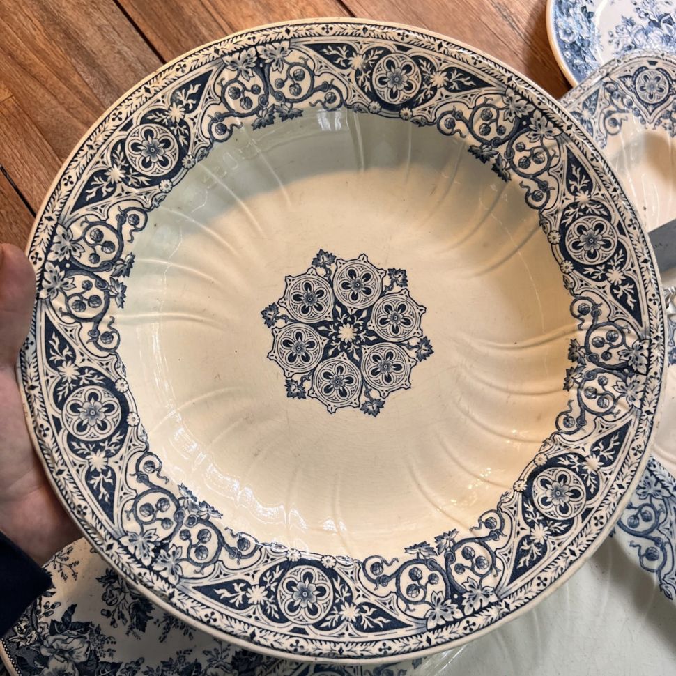 Блюдо глубокое 31 см Gien Франция 19 век