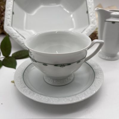 Чайная пара Rosenthal Maria Classic Rose зеленый орнамент 200 мл Германия