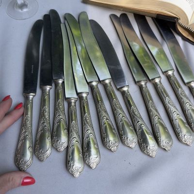 Нож столовый 24 см сталь мельхиор Франция