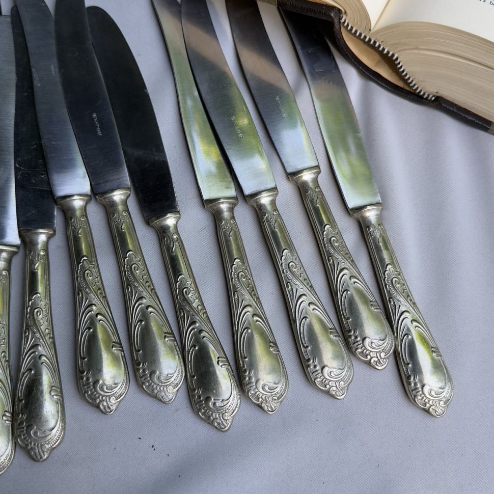 Нож столовый 24 см сталь мельхиор Франция