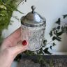 Сахарница 12 см стекло серебрение