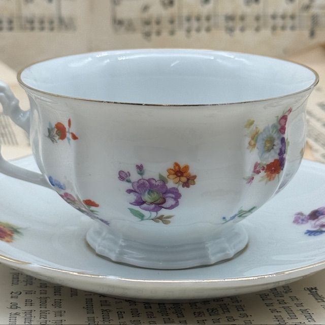 Чайная пара Furstenberg Мелкоцвет 250 мл фарфор Германия уценка