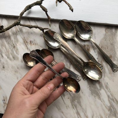 Ложка кофейная  12 см Тыковки мельхиор