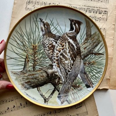 Тарелка Franklin Porcelain Gamebirds of the World  23 см 1979 г Франция