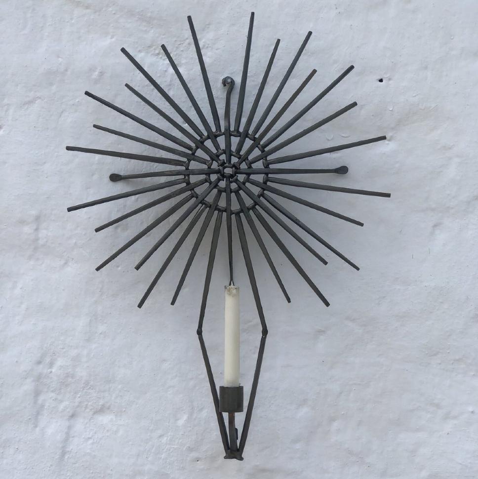 Подсвечник чугун Солнце Швеция Konsthantverk Freddy