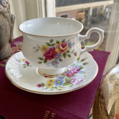 Чайная пара Crown Staffordshire Англия