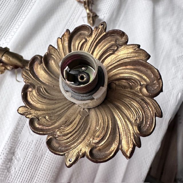 Бра настенное на 1 лампу 29 см латунь Франция