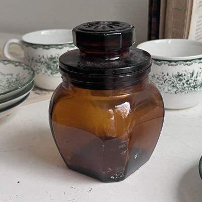 Банка аптечная коричневая 12 см стекло