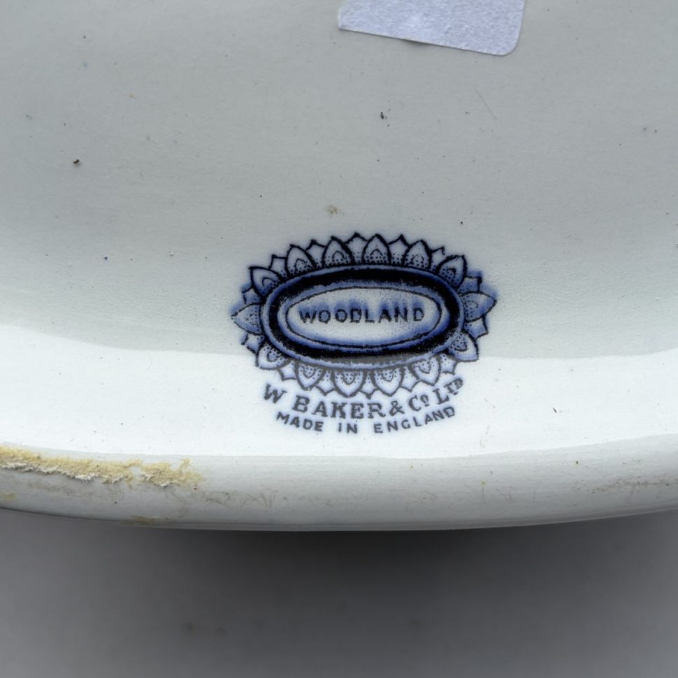 Супница без крышки W. Baker&Co LTD XIX век Англия  